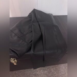 White House Black Market Sleek Black leather leggings